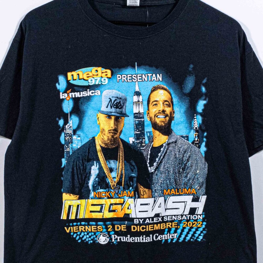 Mega 97.9 Maluma Rap T-Shirt Large Y2K